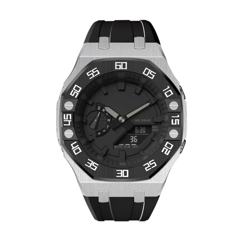 2100 MOD KIT-OAK4 NUMBERS BK SILVER-WH RS