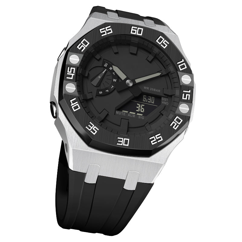 2100 MOD KIT-OAK4 NUMBERS BK SILVER-WH RS