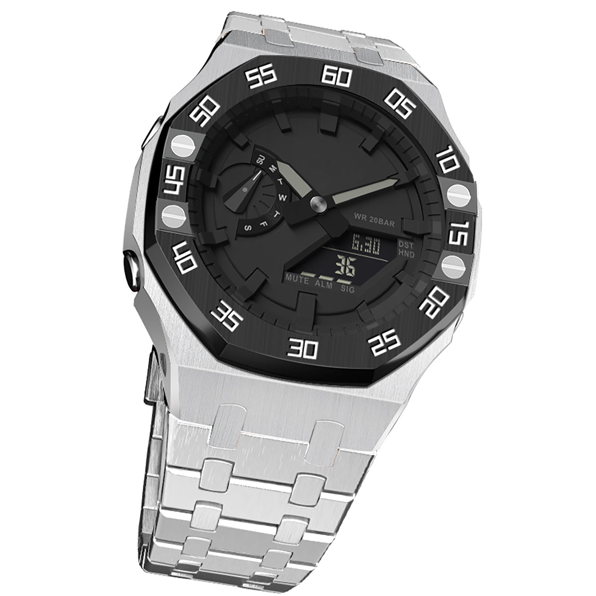 2100 MOD KIT-OAK4 NUMBERS BK SILVER-WH SS