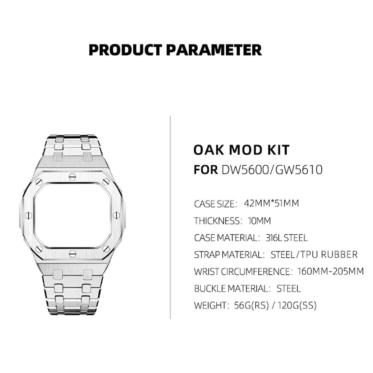 5600 MOD KIT-OAK SILVER RS