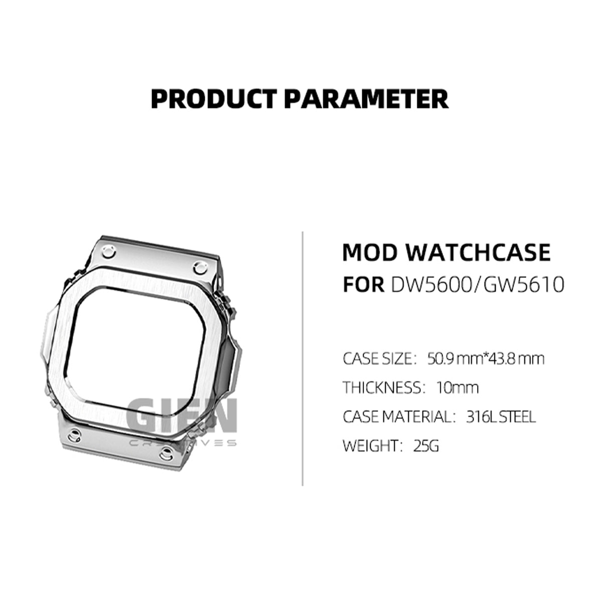 5600 MOD CASE-STEEL SILVER