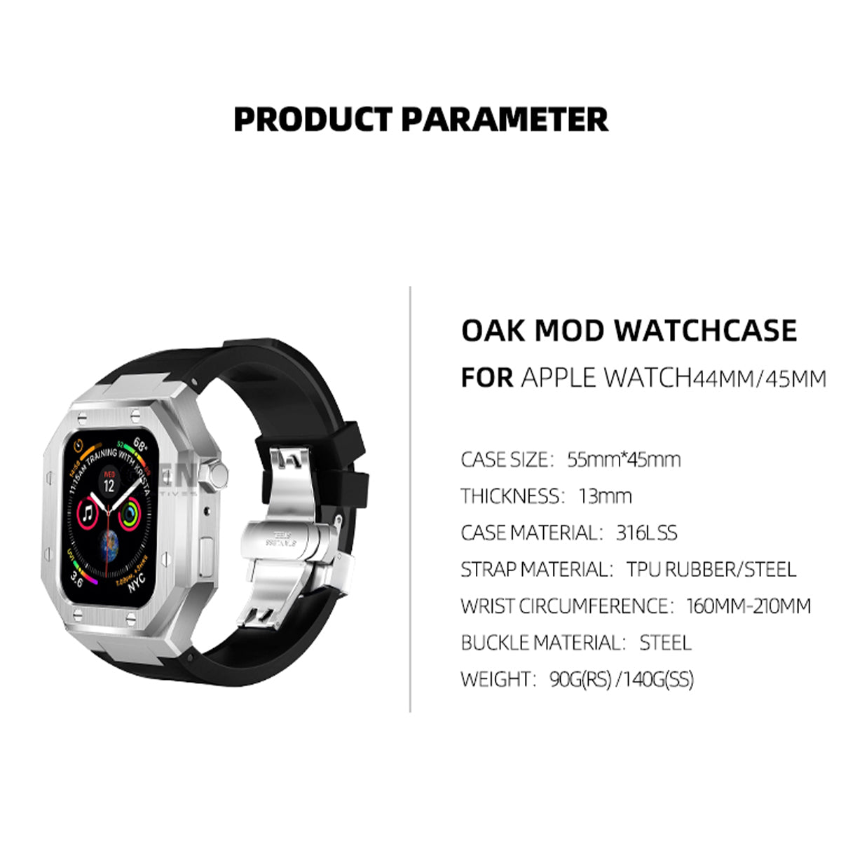 APPLE WATCH MOD KIT-ES SILVER RS