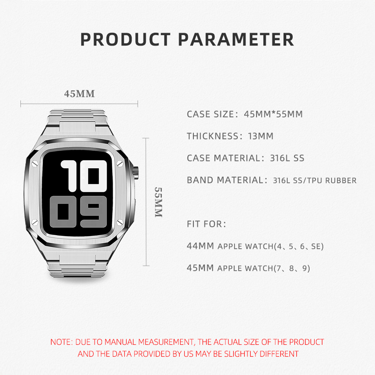 APPLE WATCH MOD KIT-FS SILVER RS