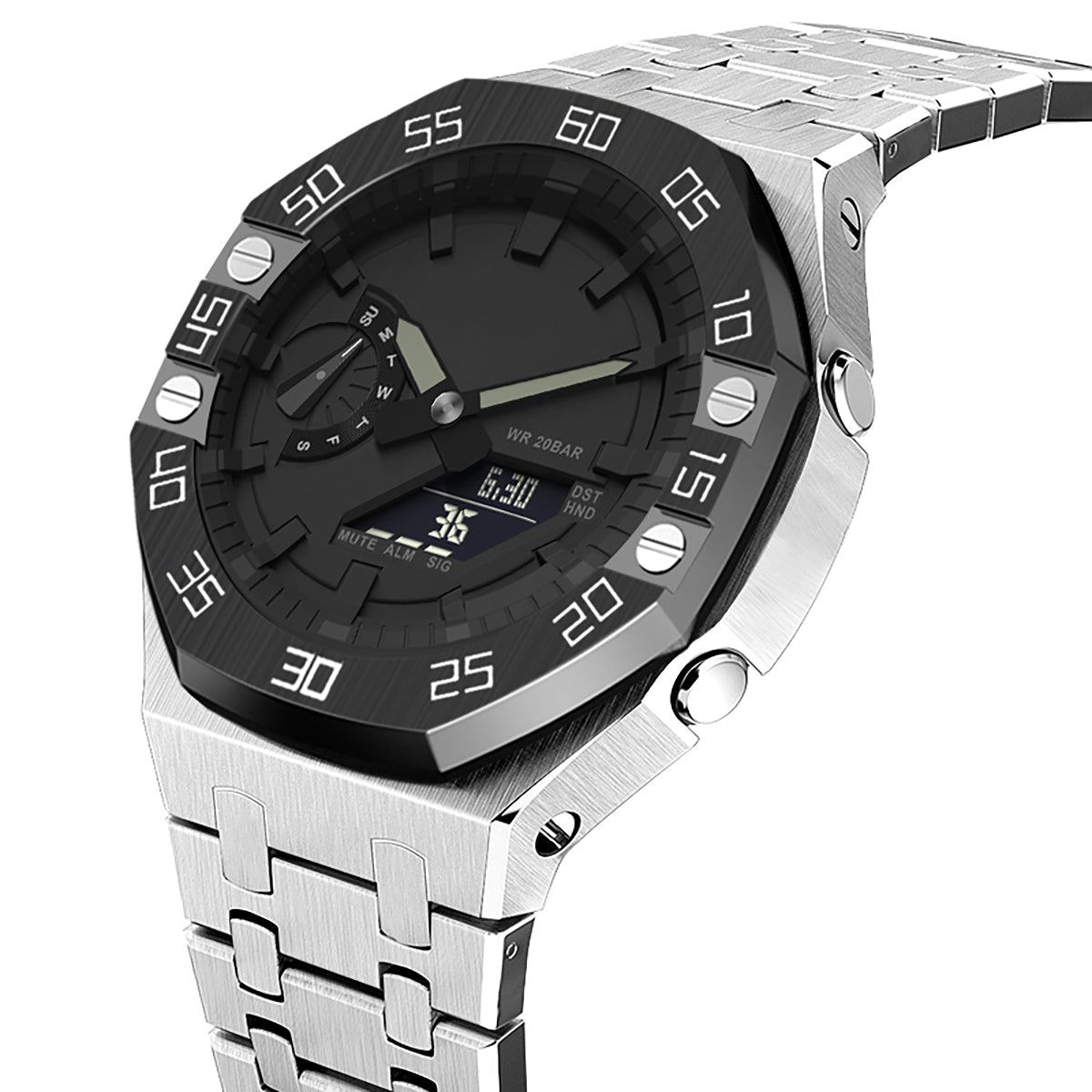 2100 MOD KIT-OAK4 NUMBERS BK SILVER-WH SS