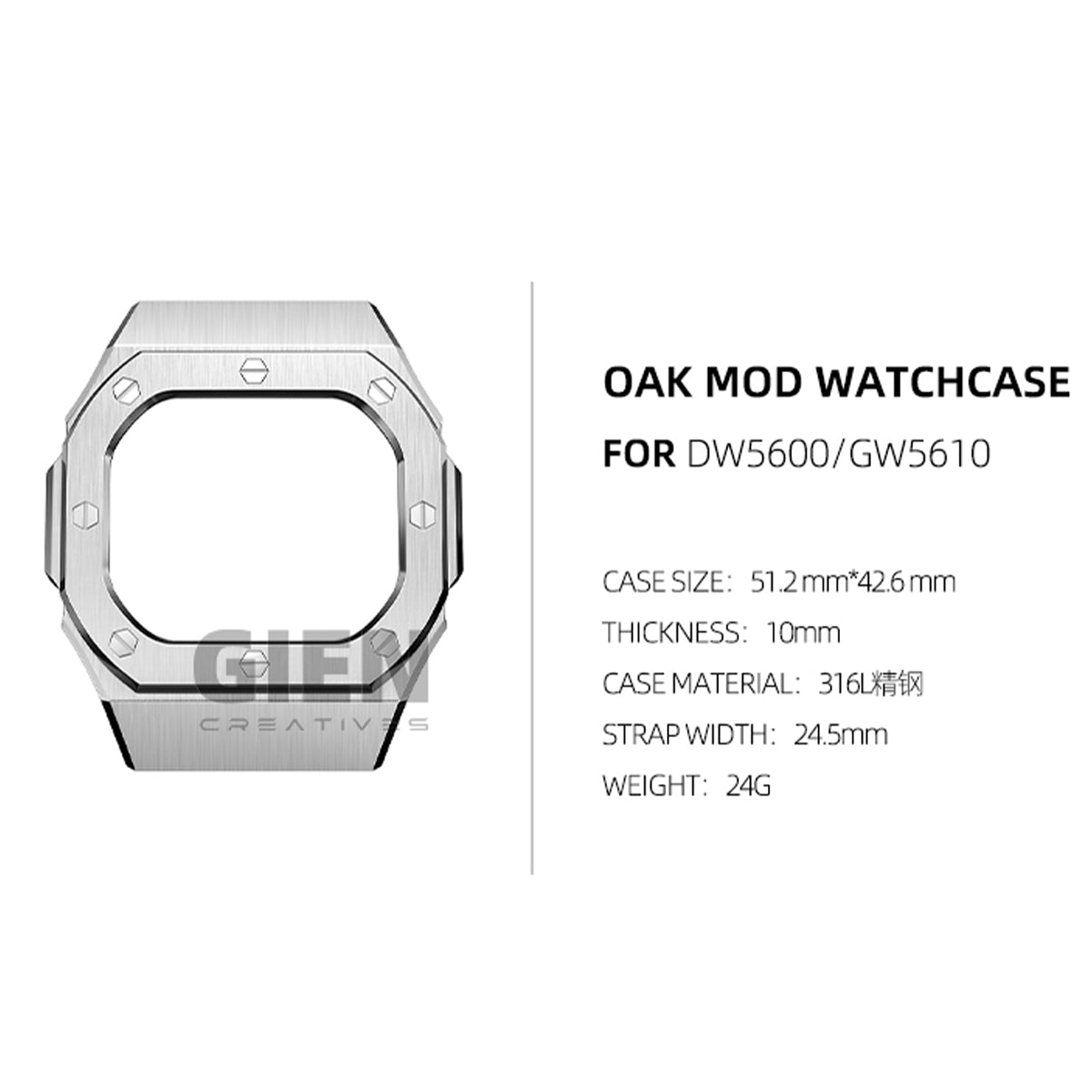 5600 MOD CASE-FANG SILVER