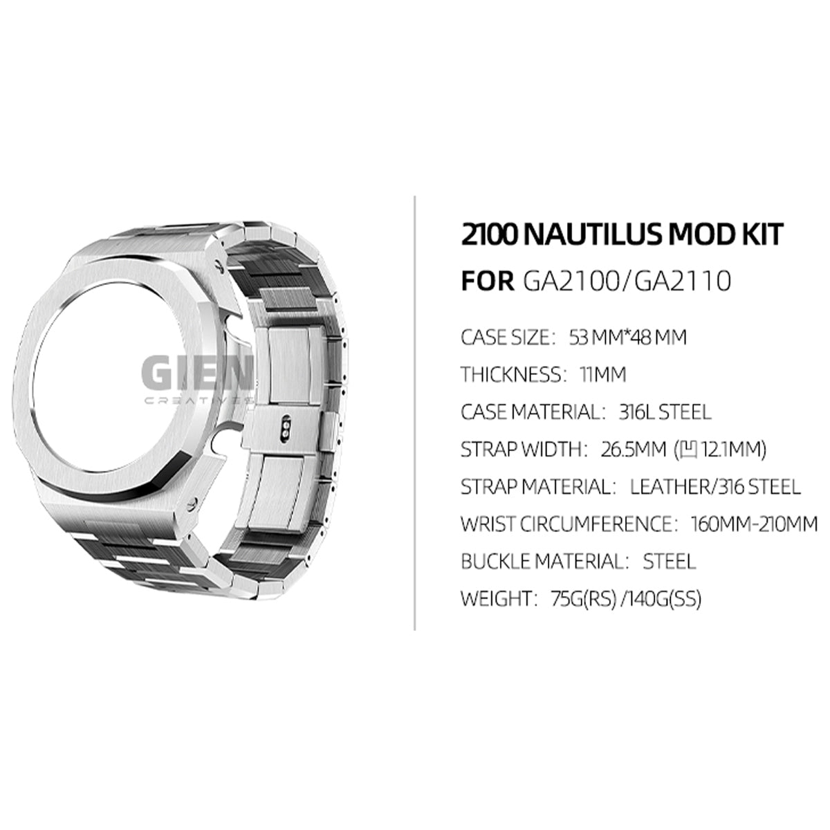 2100 MOD KIT-NAUTILUS ROSEGOLD LS